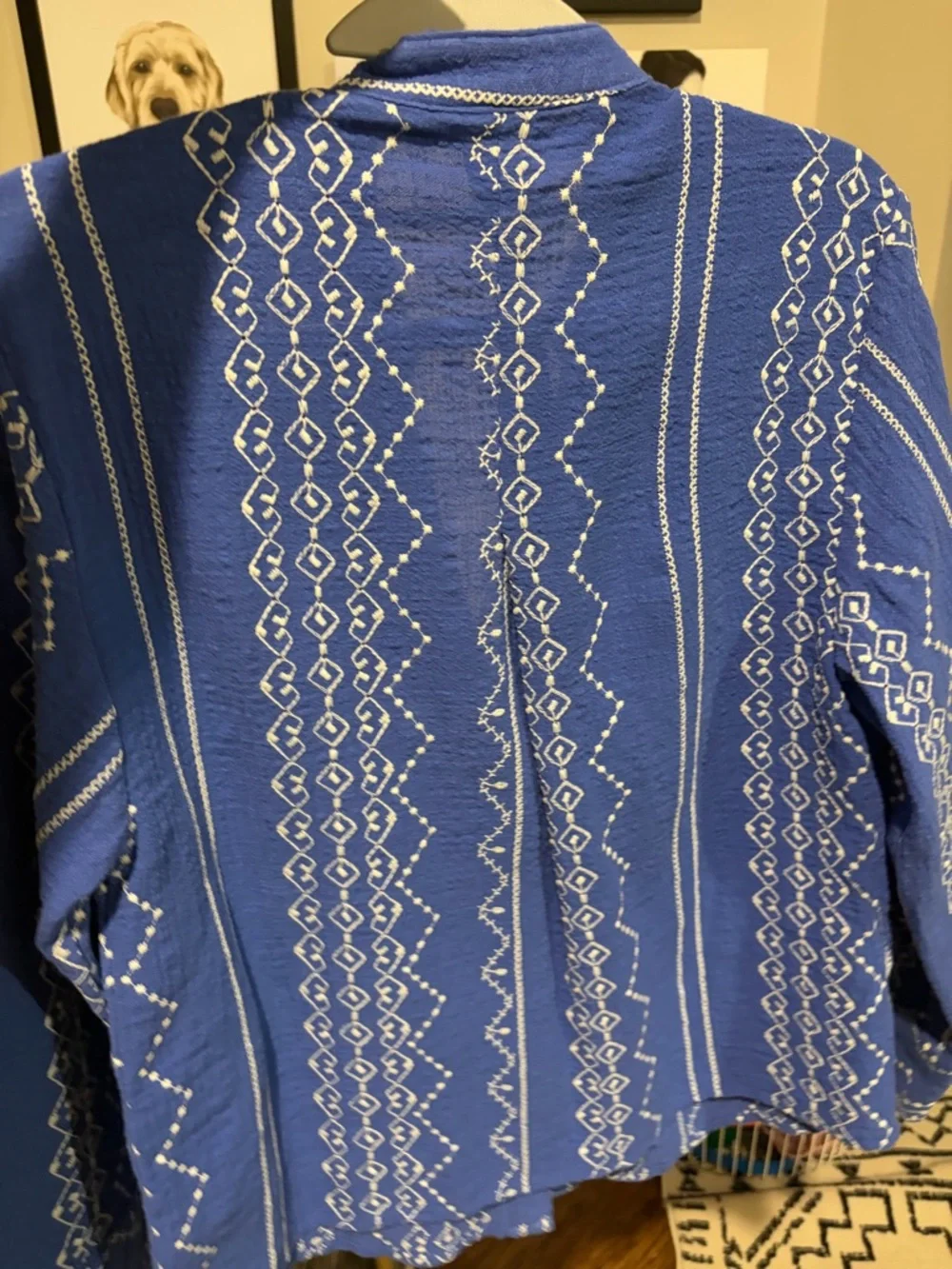 Zara Blue and White blouse, XS - Picture 5 of 5